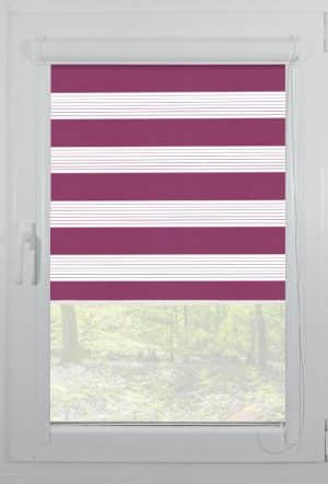 rolete textile day night casetate alb plaine fuchsia