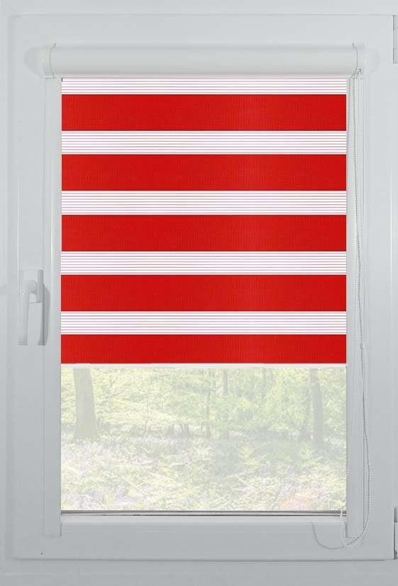 rolete textile day night casetate alb plaine red